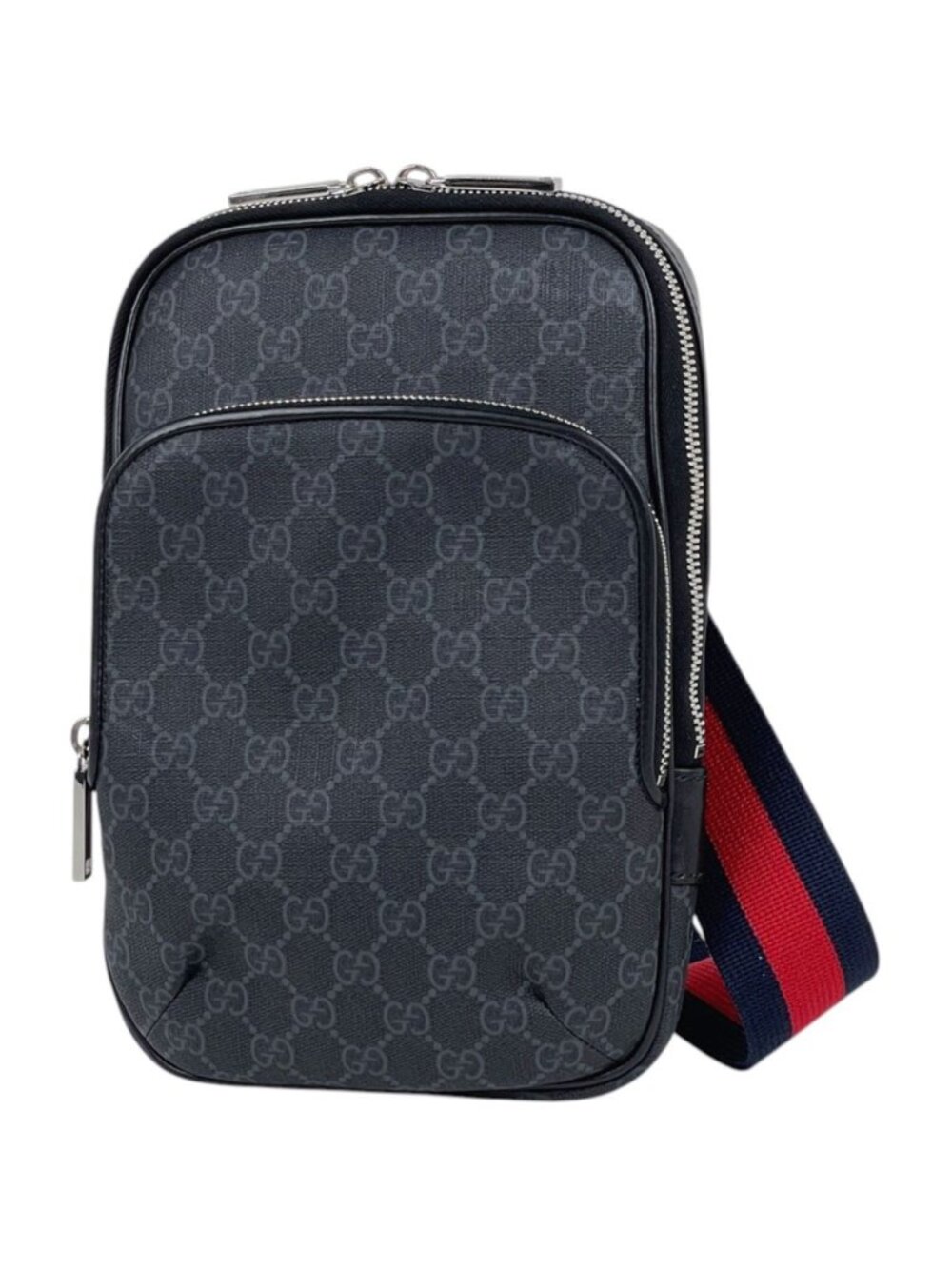 Gucci Small Sling Bag Sherry Line Web GG Supreme Black